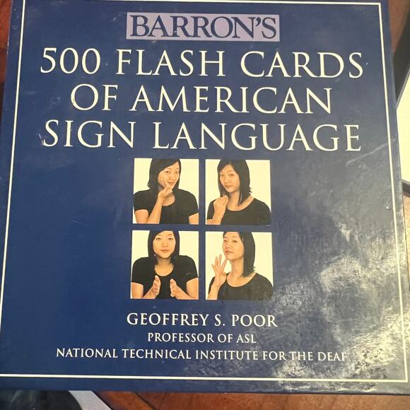 Barron's 500 Flash Cards of American Sign Language Geoffrey S. Poor Professor - Picture 6 of 6